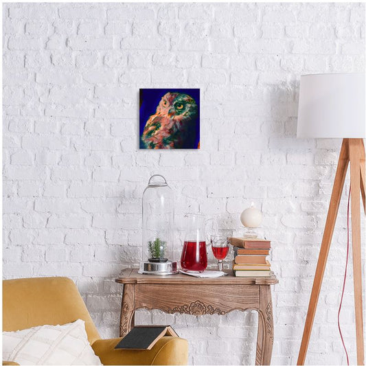 Screech Owl Meral Print